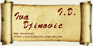 Iva Đinović vizit kartica